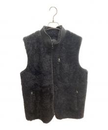 EMMETI（エンメティ）の古着「ムートンベスト」｜ネイビー
