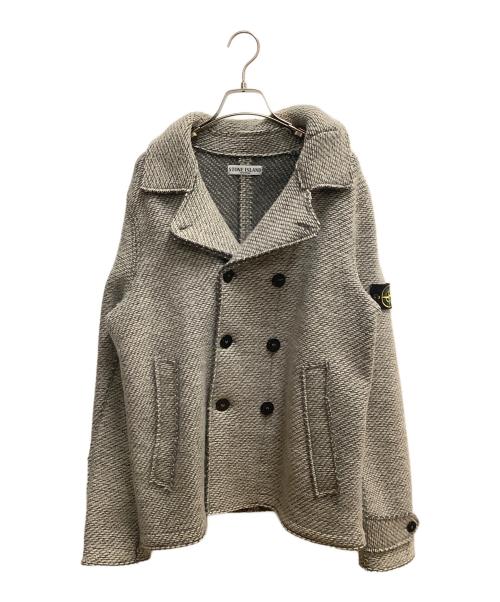 STONE ISLAND（ストーンアイランド）STONE ISLAND (ストーンアイランド) サイドパッチダブル Pコート グレー サイズ:SIZE Mの古着・服飾アイテム