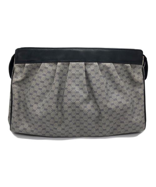 GUCCI（グッチ）GUCCI (グッチ) GG　クラッチバッグ グレー×ネイビーの古着・服飾アイテム