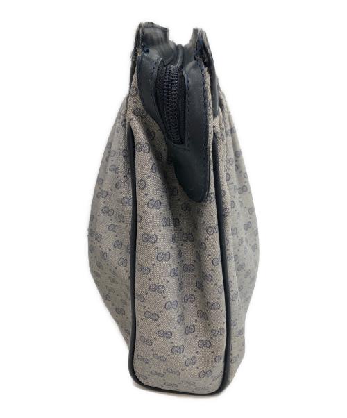 GUCCI（グッチ）GUCCI (グッチ) GG　クラッチバッグ グレー×ネイビーの古着・服飾アイテム
