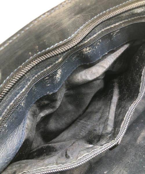 GUCCI（グッチ）GUCCI (グッチ) GG　クラッチバッグ グレー×ネイビーの古着・服飾アイテム