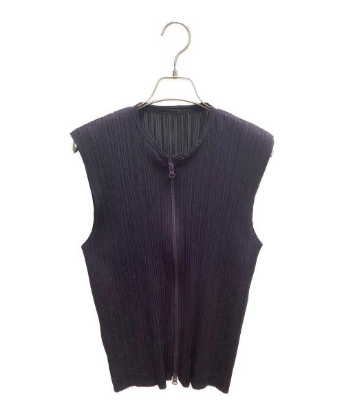 PLEATS PLEASE（プリーツプリーズ）PLEATS PLEASE (プリーツプリーズ) プリーツベスト パープル サイズ:3の古着・服飾アイテム