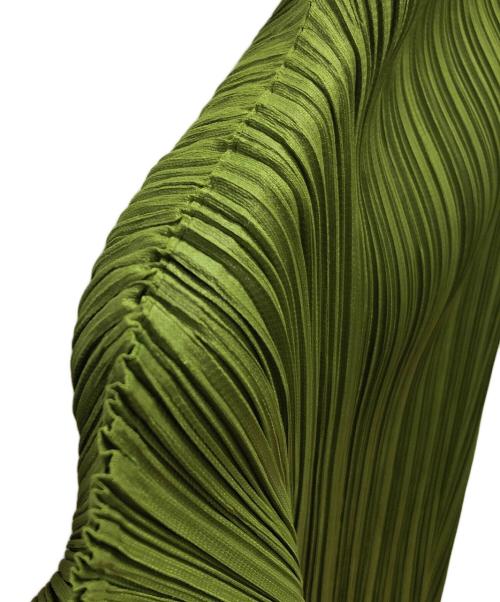 PLEATS PLEASE（プリーツプリーズ）PLEATS PLEASE (プリーツプリーズ) プリーツノースリーブブラウス グリーン サイズ:SIZE 3の古着・服飾アイテム
