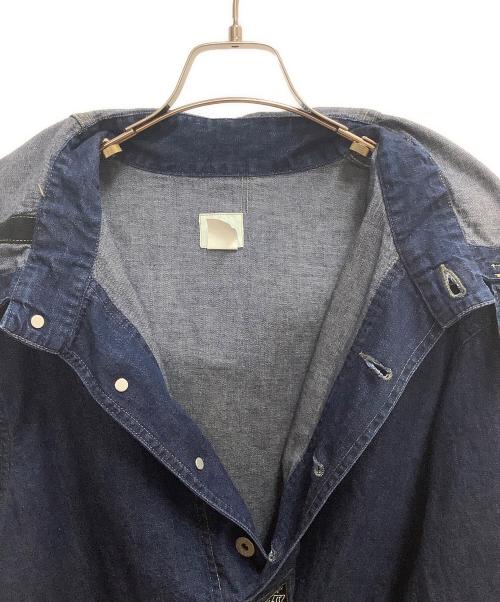POST O'ALLS（ポストオーバーオールズ）POST O'ALLS (ポストオーバーオールズ) blue denim Navy Parka インディゴブルー サイズ:Mの古着・服飾アイテム