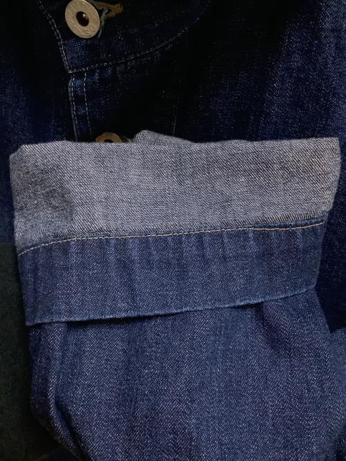 POST O'ALLS（ポストオーバーオールズ）POST O'ALLS (ポストオーバーオールズ) blue denim Navy Parka インディゴブルー サイズ:Mの古着・服飾アイテム