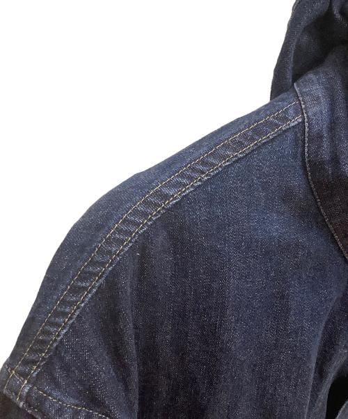 POST O'ALLS（ポストオーバーオールズ）POST O'ALLS (ポストオーバーオールズ) blue denim Navy Parka インディゴブルー サイズ:Mの古着・服飾アイテム