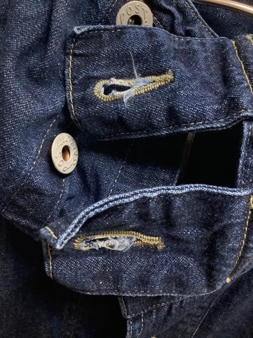 POST O'ALLS（ポストオーバーオールズ）POST O'ALLS (ポストオーバーオールズ) blue denim Navy Parka インディゴブルー サイズ:Mの古着・服飾アイテム