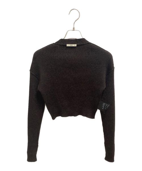 PRADA（プラダ）PRADA (プラダ) ショートカーディガン ブラウン サイズ:SIZE 38の古着・服飾アイテム