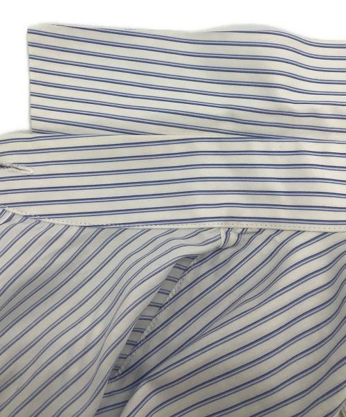 Maison Margiela（メゾンマルジェラ）Maison Margiela (メゾンマルジェラ) スリーブ切替フリルシャツ ブルー×ホワイト サイズ:SIZE 40の古着・服飾アイテム