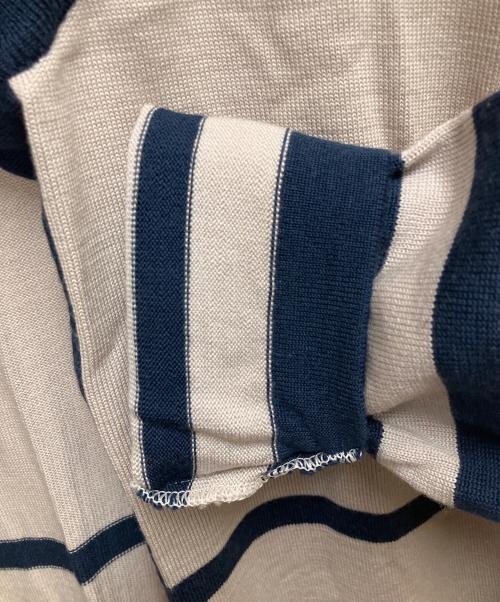 GIVENCHY（ジバンシィ）GIVENCHY (ジバンシィ) ボーダーカーディガン ホワイト×ネイビー サイズ:SIZE 9号の古着・服飾アイテム