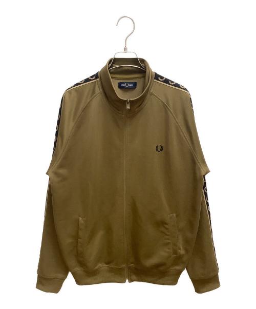 FRED PERRY（フレッドペリー）FRED PERRY (フレッドペリー) Contrast Tape Track Jacket ブラウン サイズ:SIZE Lの古着・服飾アイテム