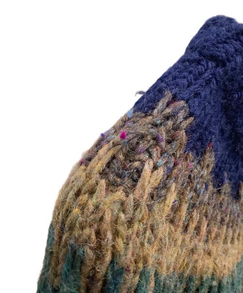 Danspun（ダンスパン）Danspun (ダンスパン) ノルディックニットカーディガン ネイビー×ブラウン サイズ:表記なしの古着・服飾アイテム