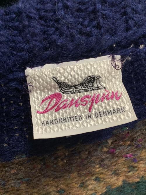 Danspun（ダンスパン）Danspun (ダンスパン) ノルディックニットカーディガン ネイビー×ブラウン サイズ:表記なしの古着・服飾アイテム