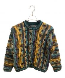 Coogi（クージー）の古着「ショート3Dニット」｜ブルー×イエロー