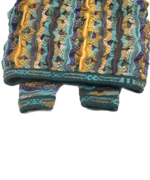 Coogi（クージー）Coogi (クージー) ショート3Dニット ブルー×イエロー サイズ:SIZE Mの古着・服飾アイテム
