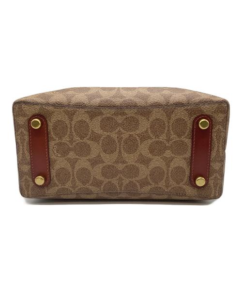 COACH（コーチ）COACH (コーチ) ウィロウ バケット バッグ シグネチャー キャンバス ブラウン×ボルドーの古着・服飾アイテム