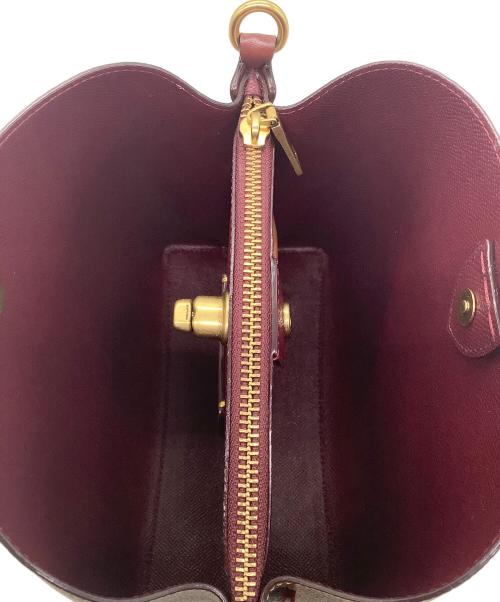 COACH（コーチ）COACH (コーチ) ウィロウ バケット バッグ シグネチャー キャンバス ブラウン×ボルドーの古着・服飾アイテム