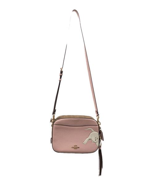 COACH（コーチ）COACH (コーチ) Disney (ディズニー) ショルダーバッグ ピンク×ブラウンの古着・服飾アイテム