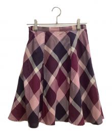 BLUE LABEL CRESTBRIDGE（ブルーレーベルクレストブリッジ）の古着「スカート」｜パープル