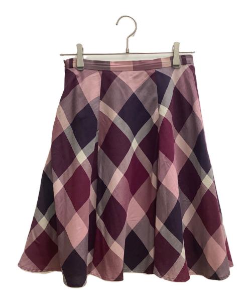 BLUE LABEL CRESTBRIDGE（ブルーレーベルクレストブリッジ）BLUE LABEL CRESTBRIDGE (ブルーレーベルクレストブリッジ) スカート パープル サイズ:38の古着・服飾アイテム