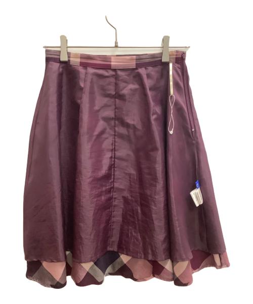 BLUE LABEL CRESTBRIDGE（ブルーレーベルクレストブリッジ）BLUE LABEL CRESTBRIDGE (ブルーレーベルクレストブリッジ) スカート パープル サイズ:38の古着・服飾アイテム