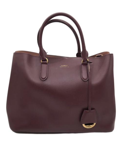 LAUREN RALPH LAUREN（ローレンラルフローレン）LAUREN RALPH LAUREN (ローレンラルフローレン) トートバッグ ボルドーの古着・服飾アイテム