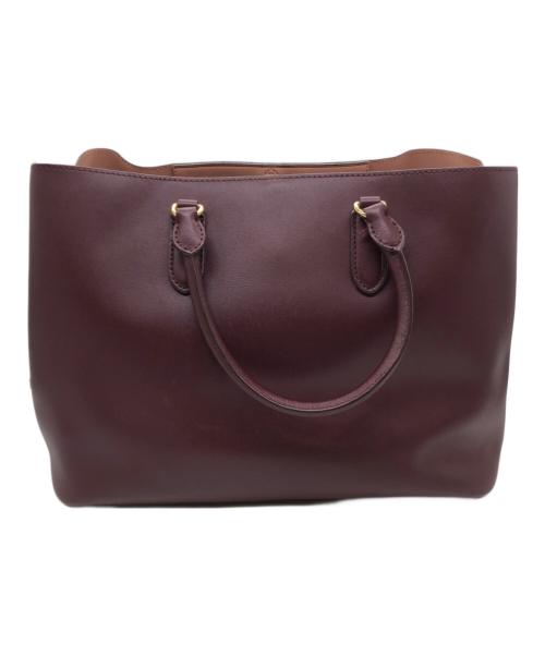 LAUREN RALPH LAUREN（ローレンラルフローレン）LAUREN RALPH LAUREN (ローレンラルフローレン) トートバッグ ボルドーの古着・服飾アイテム