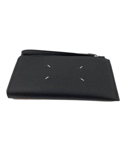 Maison Margiela（メゾンマルジェラ）Maison Margiela (メゾンマルジェラ) シュリンクレザーロングウォレット ブラックの古着・服飾アイテム
