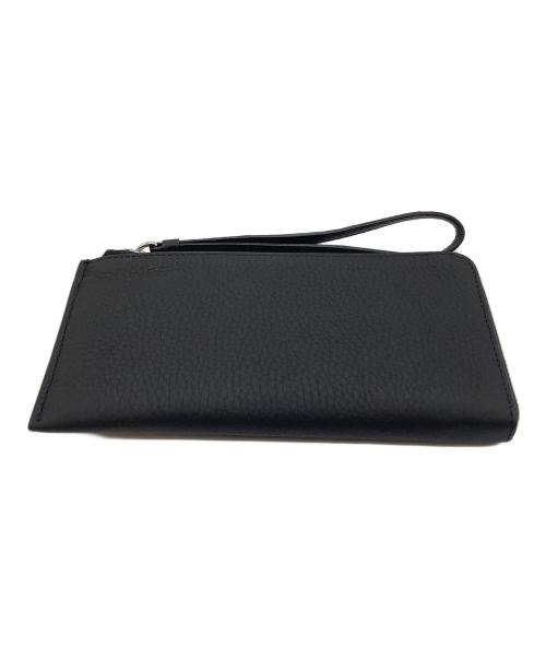 Maison Margiela（メゾンマルジェラ）Maison Margiela (メゾンマルジェラ) シュリンクレザーロングウォレット ブラックの古着・服飾アイテム