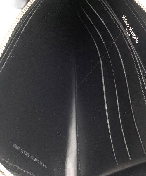 Maison Margiela（メゾンマルジェラ）Maison Margiela (メゾンマルジェラ) シュリンクレザーロングウォレット ブラックの古着・服飾アイテム