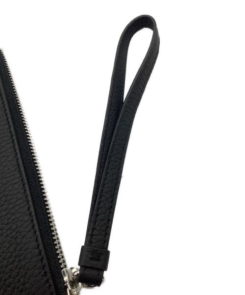 Maison Margiela（メゾンマルジェラ）Maison Margiela (メゾンマルジェラ) シュリンクレザーロングウォレット ブラックの古着・服飾アイテム