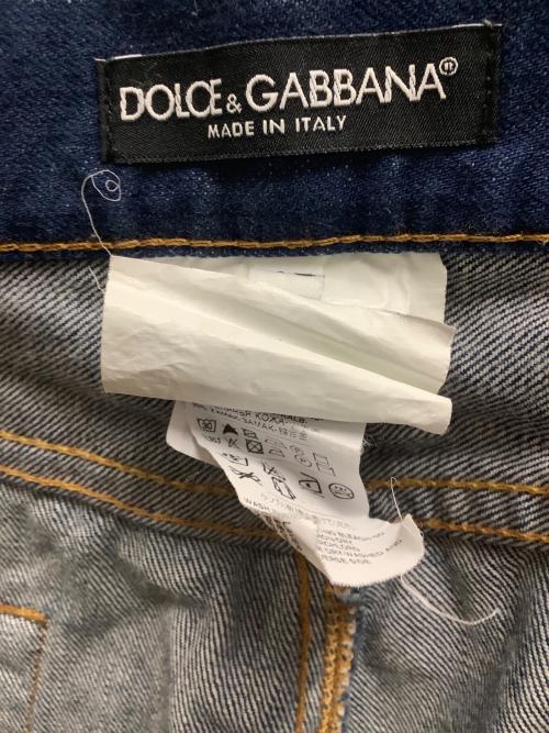 DOLCE & GABBANA（ドルチェ＆ガッバーナ）DOLCE & GABBANA (ドルチェ＆ガッバーナ) ロゴプレートジーンズ インディゴ サイズ:SIZE 48の古着・服飾アイテム