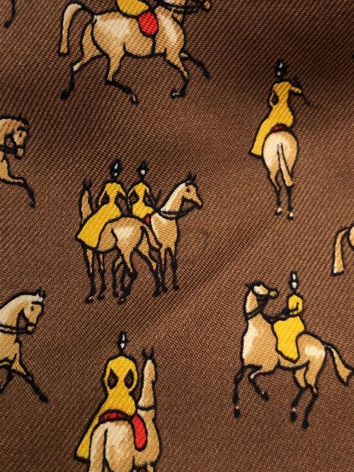 HERMES（エルメス）HERMES (エルメス) アスコットタイ ブラウン サイズ:約113cmの古着・服飾アイテム