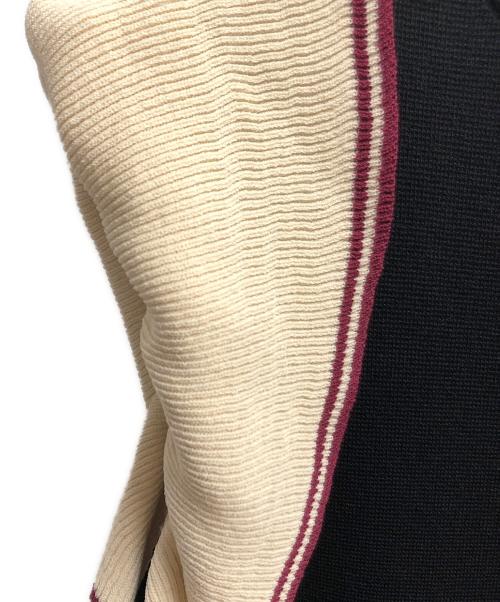 FRED PERRY（フレッドペリー）FRED PERRY (フレッドペリー) KNITTED DRESS ブラック×ホワイト サイズ:SIZE Sの古着・服飾アイテム