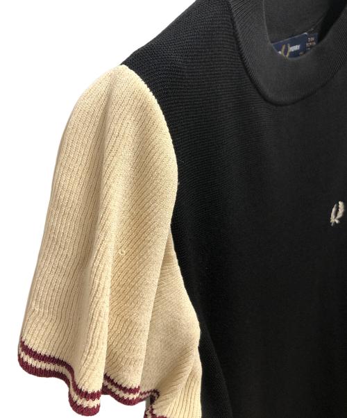 FRED PERRY（フレッドペリー）FRED PERRY (フレッドペリー) KNITTED DRESS ブラック×ホワイト サイズ:SIZE Sの古着・服飾アイテム