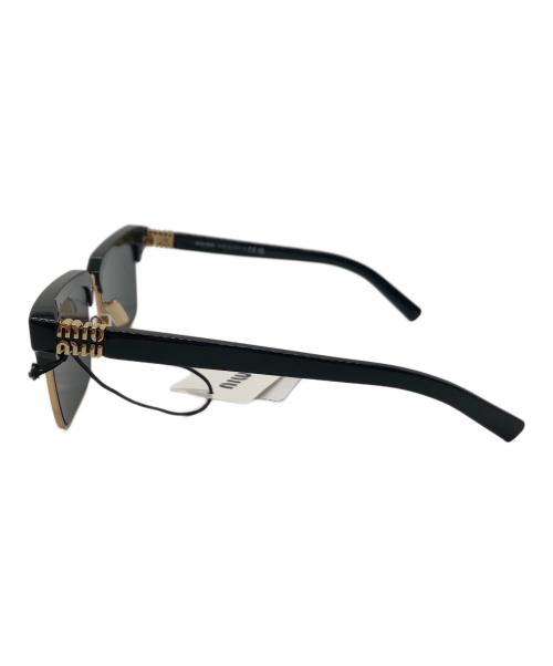 MIU MIU（ミュウミュウ）MIU MIU (ミュウミュウ) サングラス ブラック×ゴールド サイズ:54□17-140の古着・服飾アイテム