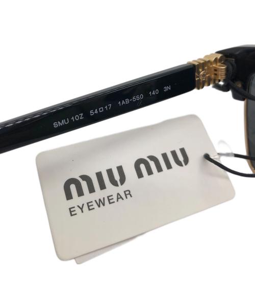 MIU MIU（ミュウミュウ）MIU MIU (ミュウミュウ) サングラス ブラック×ゴールド サイズ:54□17-140の古着・服飾アイテム