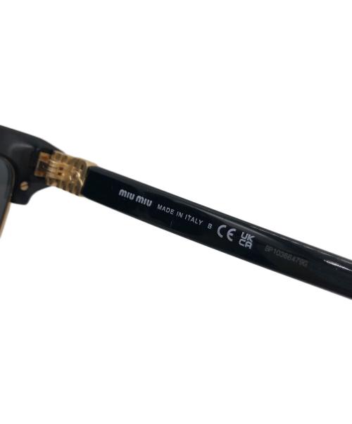MIU MIU（ミュウミュウ）MIU MIU (ミュウミュウ) サングラス ブラック×ゴールド サイズ:54□17-140の古着・服飾アイテム