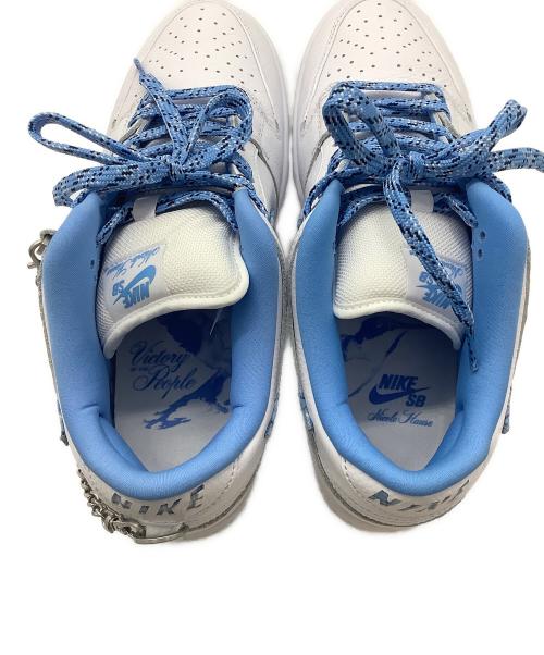 NIKE SB（ナイキエスビー）NIKE SB (ナイキエスビー) Dunk Low Pro Nicole Hause ホワイト×スカイブルー サイズ:SIZE 27.5cmの古着・服飾アイテム