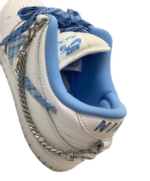 NIKE SB（ナイキエスビー）NIKE SB (ナイキエスビー) Dunk Low Pro Nicole Hause ホワイト×スカイブルー サイズ:SIZE 27.5cmの古着・服飾アイテム