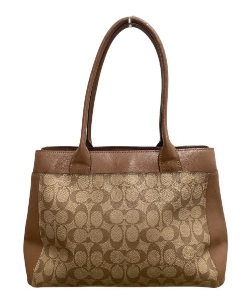 COACH（コーチ）COACH (コーチ) トートバッグ ブラウン×ベージュの古着・服飾アイテム