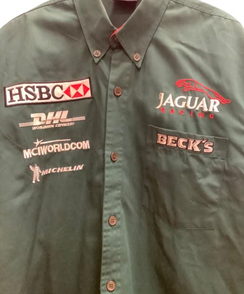 Jaguar（ジャガ）Jaguar (ジャガ) ピットクルーシャツ グリーン サイズ:Lの古着・服飾アイテム