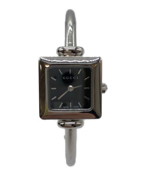 GUCCI（グッチ）GUCCI (グッチ) バングルウォッチ ブラックの古着・服飾アイテム