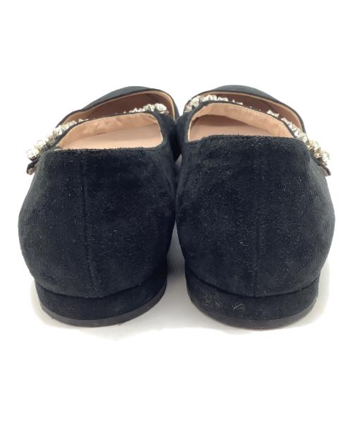 MIU MIU（ミュウミュウ）MIU MIU (ミュウミュウ) ビジューストラップパンプス ブラック サイズ:36 1/2の古着・服飾アイテム