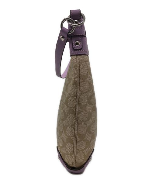 COACH（コーチ）COACH (コーチ) 2WAYバッグ ベージュ×パープルの古着・服飾アイテム