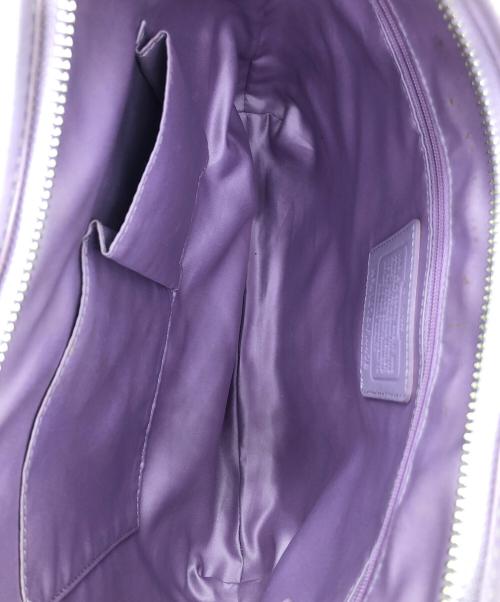 COACH（コーチ）COACH (コーチ) 2WAYバッグ ベージュ×パープルの古着・服飾アイテム