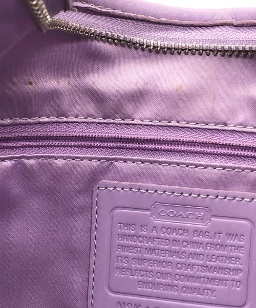 COACH（コーチ）COACH (コーチ) 2WAYバッグ ベージュ×パープルの古着・服飾アイテム
