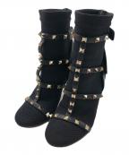 VALENTINOヴァレンティノ）の古着「ロックスダッズソックスブーツ」｜ブラック