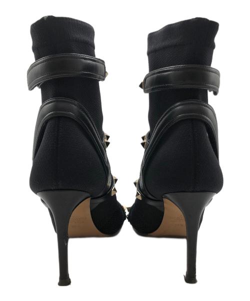 VALENTINO（ヴァレンティノ）VALENTINO (ヴァレンティノ) ロックスダッズソックスブーツ ブラック サイズ:SIZE 22.5cmの古着・服飾アイテム