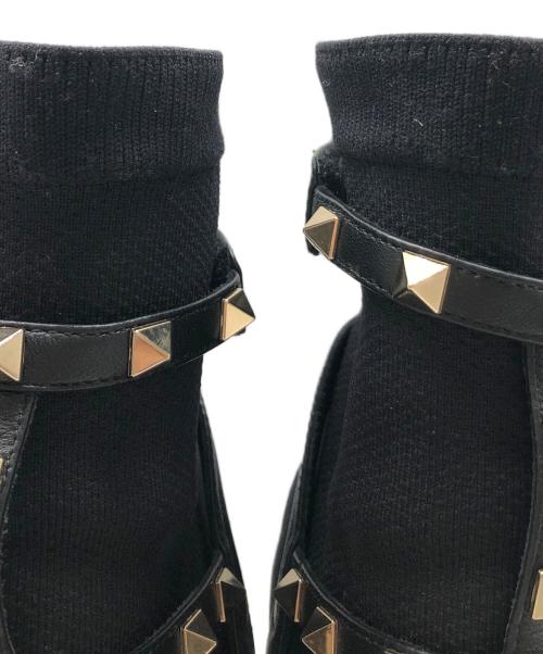 VALENTINO（ヴァレンティノ）VALENTINO (ヴァレンティノ) ロックスダッズソックスブーツ ブラック サイズ:SIZE 22.5cmの古着・服飾アイテム
